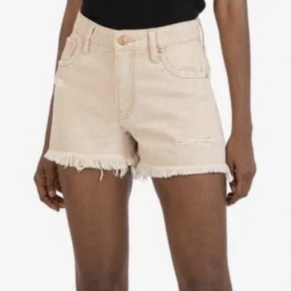 Kut from the Kloth Jane High Rise Cut Off Shorts in Nude Size 16 NWT!